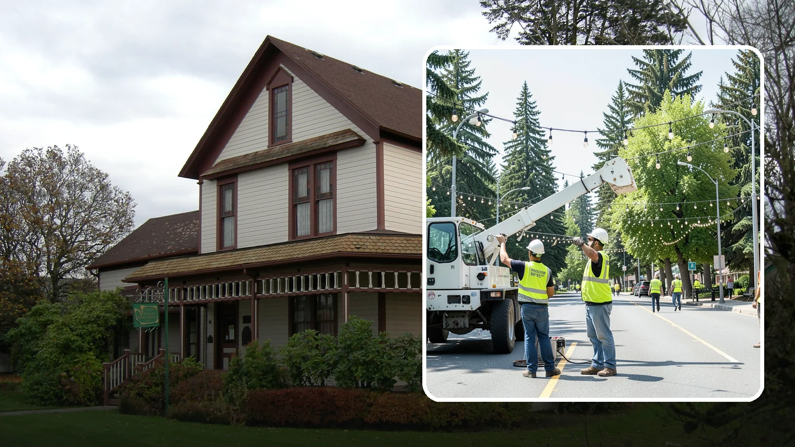 Decorative Lighting in Sumner, Pierce County, WA - Installation and upkeep of accent and decorative lighting that enhances public plazas, trees, and landmarks.