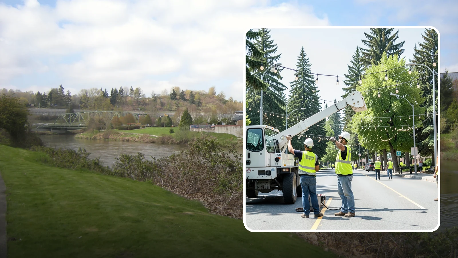 Decorative Lighting in Tukwila, King County, WA - Installation and upkeep of accent and decorative lighting that enhances public plazas, trees, and landmarks.