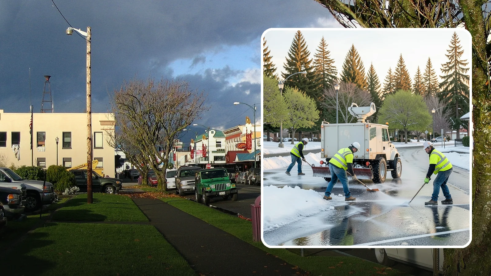 Deicing in Arlington, Snohomish County, WA - Apply deicing materials to roads, lots, and walkways to melt ice and maintain safe surfaces during winter events.