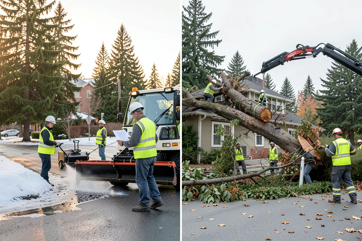Deicing in Arlington, Snohomish County, WA - Assess conditions and pavement temperatures at priority sites