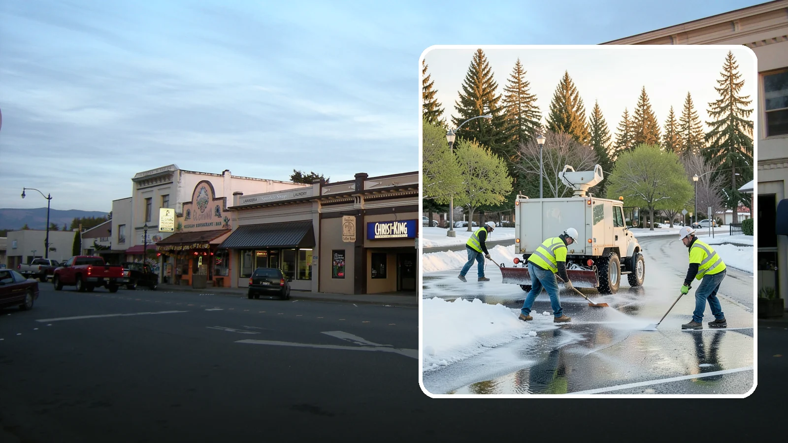 Deicing in Burlington, Skagit County, WA - Apply deicing materials to roads, lots, and walkways to melt ice and maintain safe surfaces during winter events.