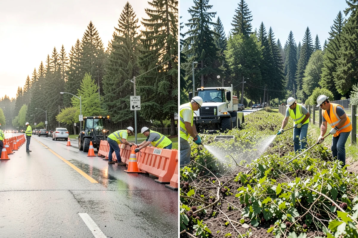 Deicing in Clyde Hill, King County, WA - Assess conditions and pavement temperatures at priority sites
