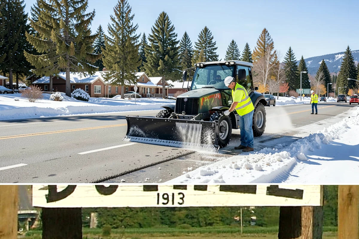 Deicing in Duvall, King County, WA - Deicing operations run through the winter months, activated for each freezing and ice event from late fall into early spring.