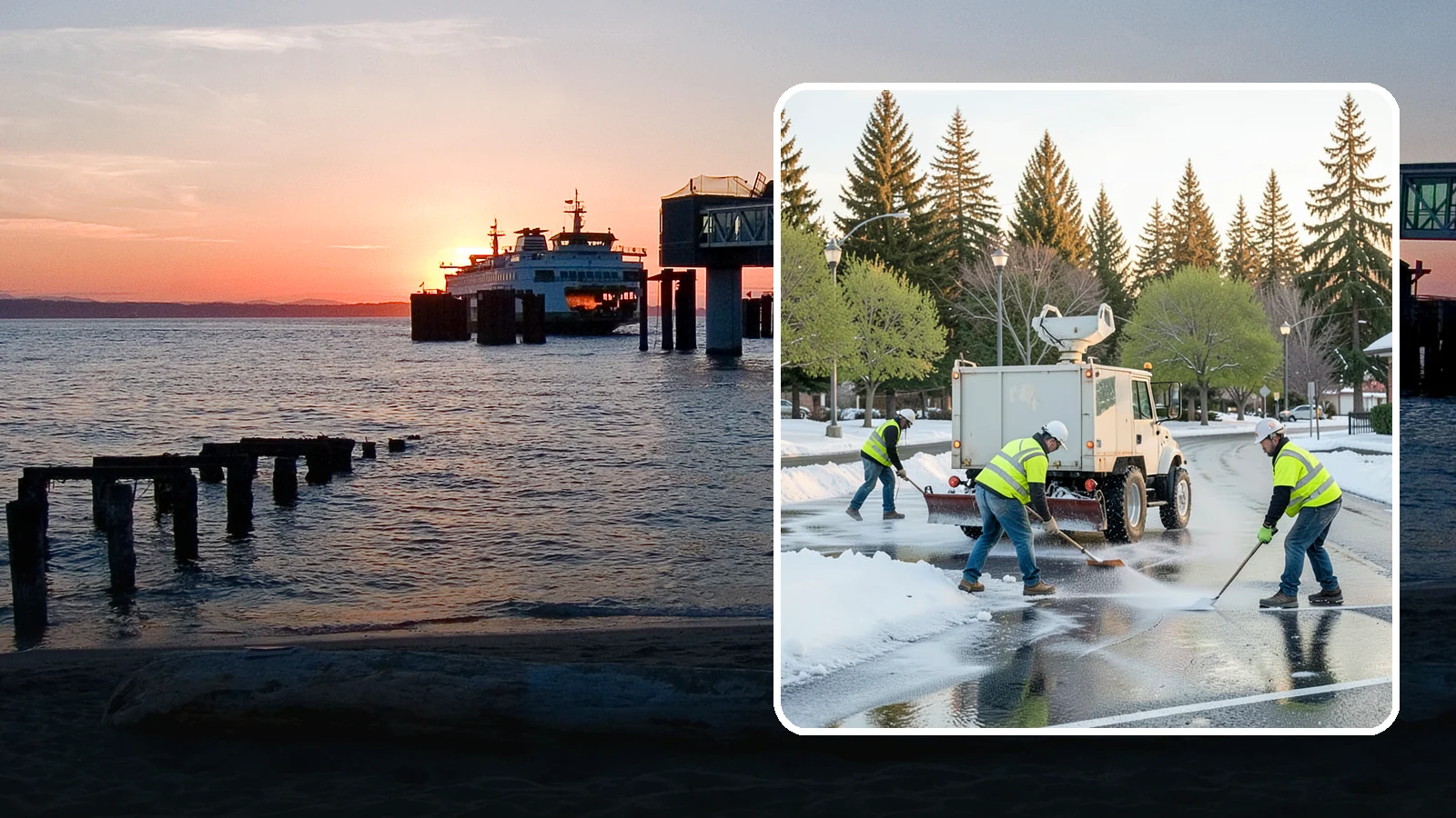 Deicing in Edmonds, Snohomish County, WA - Apply deicing materials to roads, lots, and walkways to melt ice and maintain safe surfaces during winter events.