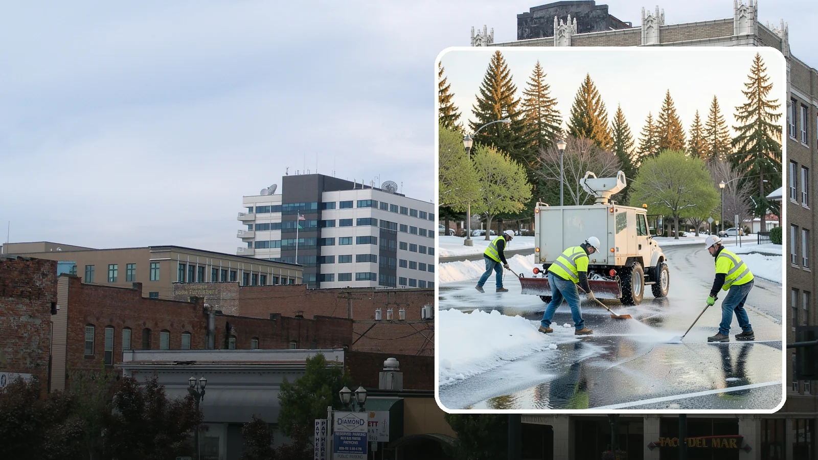 Deicing in Everett, Snohomish County, WA - Apply deicing materials to roads, lots, and walkways to melt ice and maintain safe surfaces during winter events.