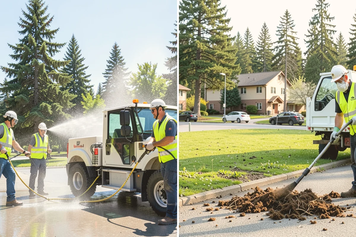 Deicing in Fife, Pierce County, WA - Assess conditions and pavement temperatures at priority sites