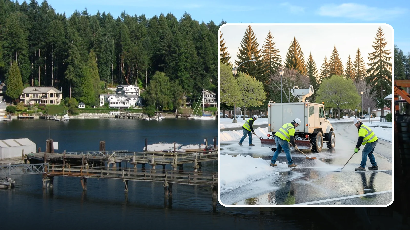 Deicing in Gig Harbor, Pierce County, WA - Apply deicing materials to roads, lots, and walkways to melt ice and maintain safe surfaces during winter events.