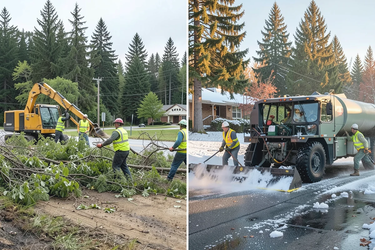 Deicing in Gold Bar, Snohomish County, WA - Assess conditions and pavement temperatures at priority sites
