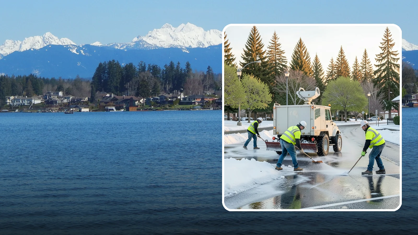 Deicing in Lake Stevens, Snohomish County, WA - Apply deicing materials to roads, lots, and walkways to melt ice and maintain safe surfaces during winter events.