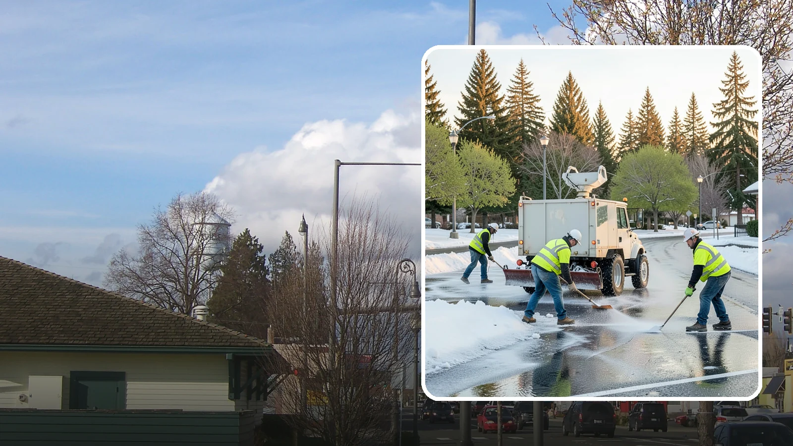 Deicing in Marysville, Snohomish County, WA - Apply deicing materials to roads, lots, and walkways to melt ice and maintain safe surfaces during winter events.