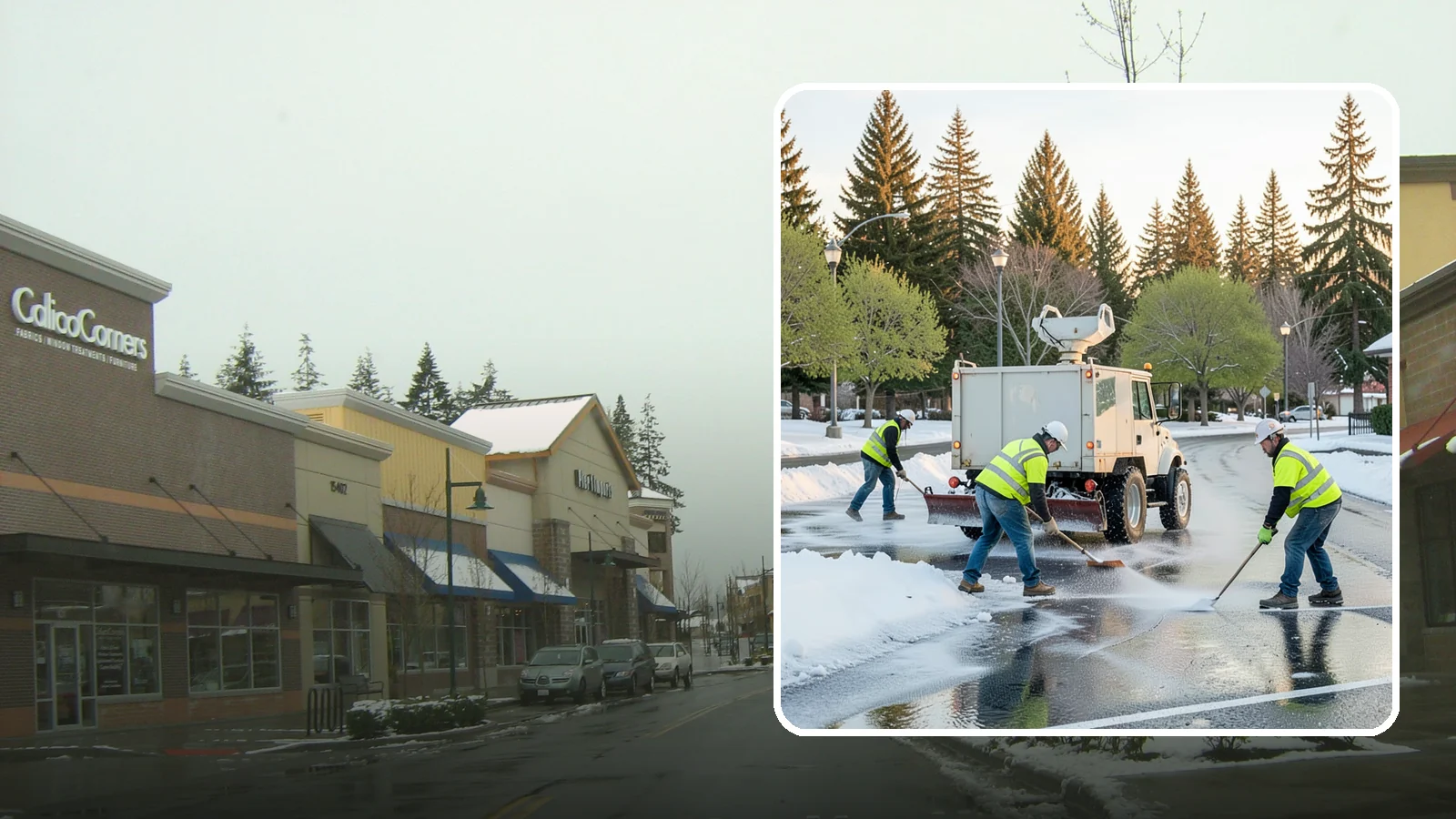 Deicing in Mill Creek, Snohomish County, WA - Apply deicing materials to roads, lots, and walkways to melt ice and maintain safe surfaces during winter events.