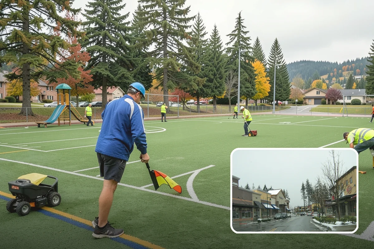 Deicing in Mill Creek, Snohomish County, WA - Restores traction by breaking the ice-to-pavement bond