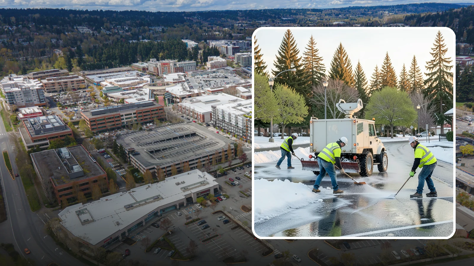 Deicing in Redmond, King County, WA - Apply deicing materials to roads, lots, and walkways to melt ice and maintain safe surfaces during winter events.