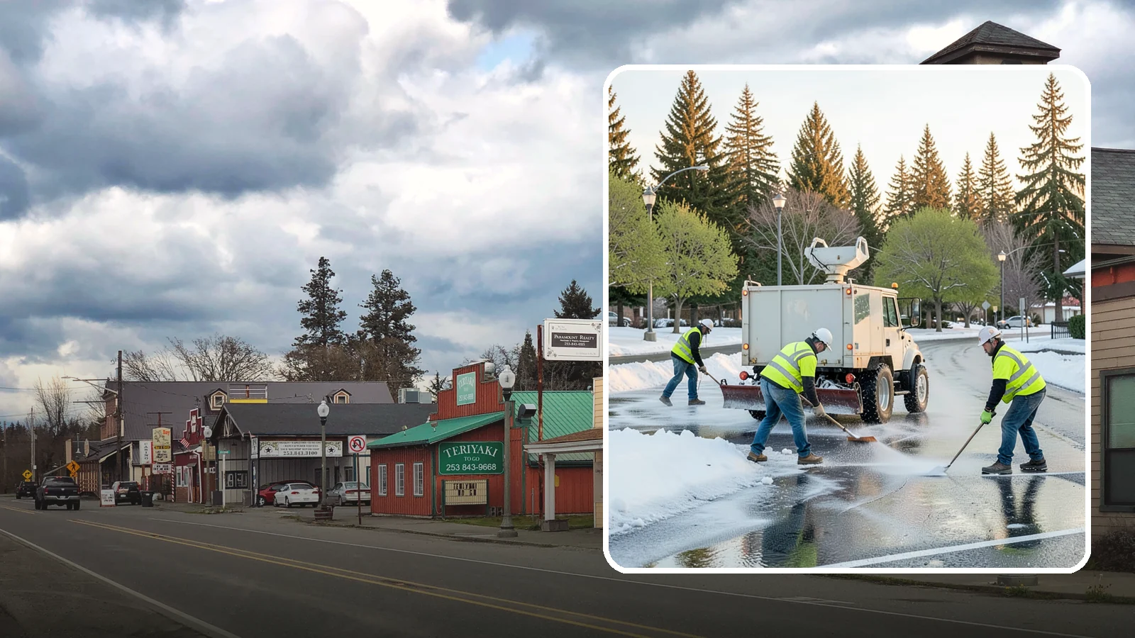 Deicing in Roy, Pierce County, WA - Apply deicing materials to roads, lots, and walkways to melt ice and maintain safe surfaces during winter events.