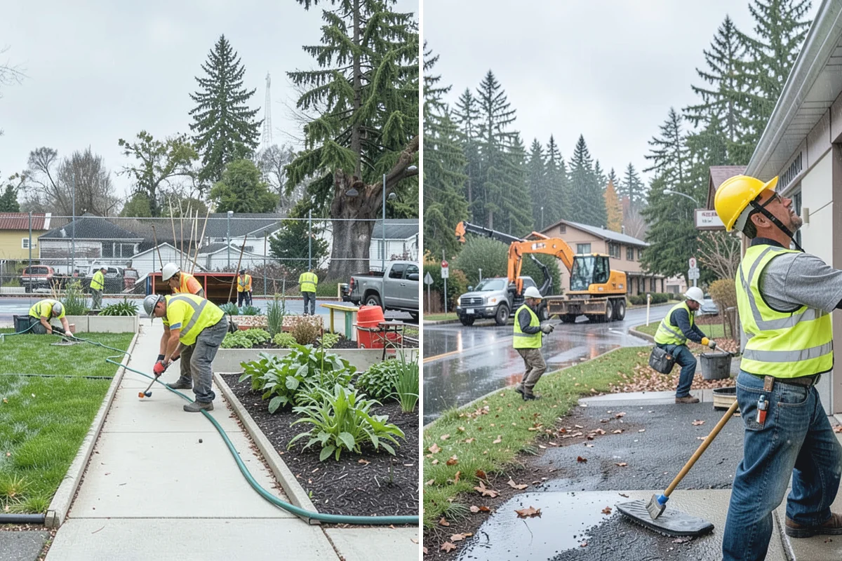 Deicing in Roy, Pierce County, WA - Assess conditions and pavement temperatures at priority sites