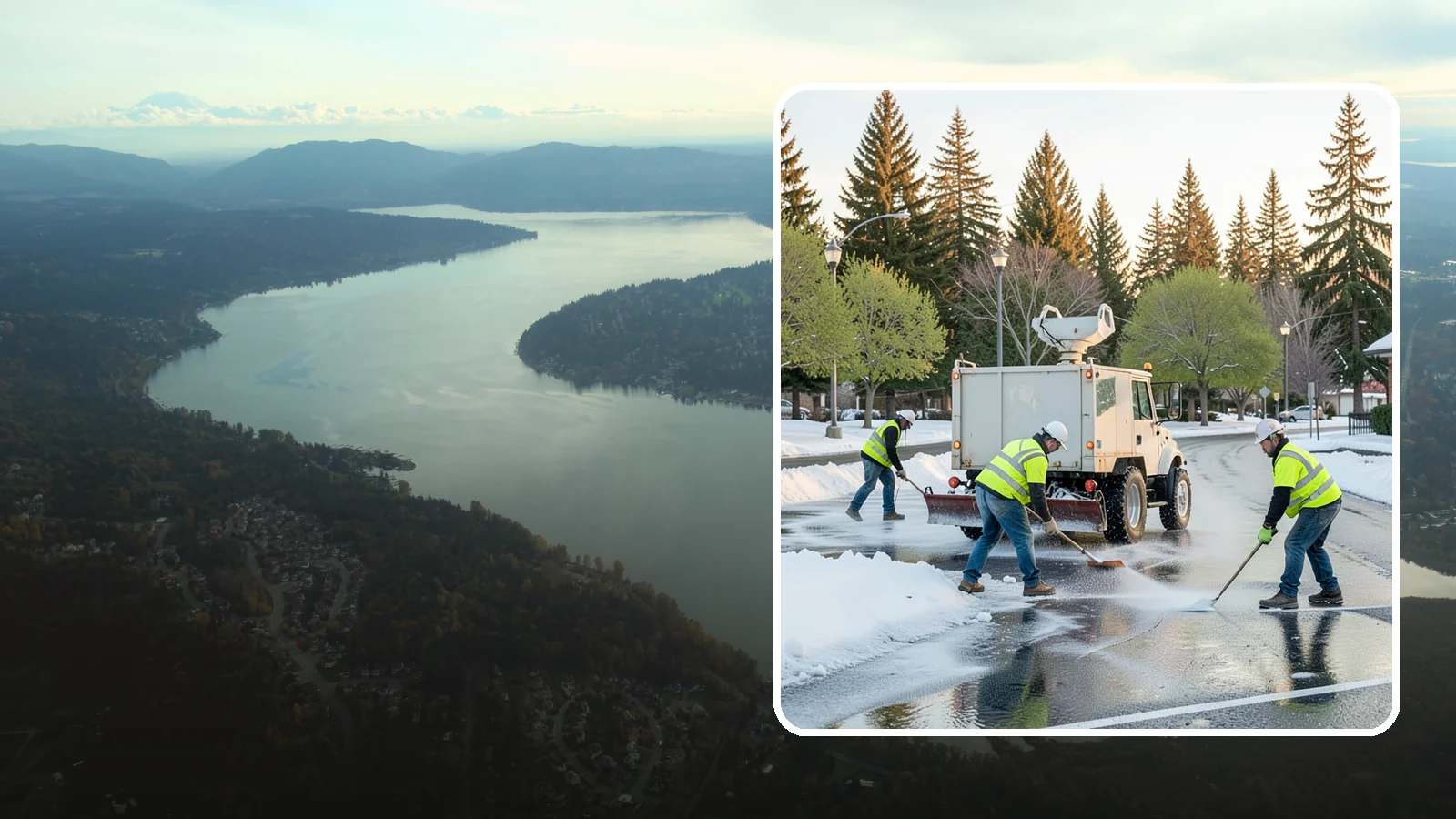 Deicing in Sammamish, King County, WA - Apply deicing materials to roads, lots, and walkways to melt ice and maintain safe surfaces during winter events.