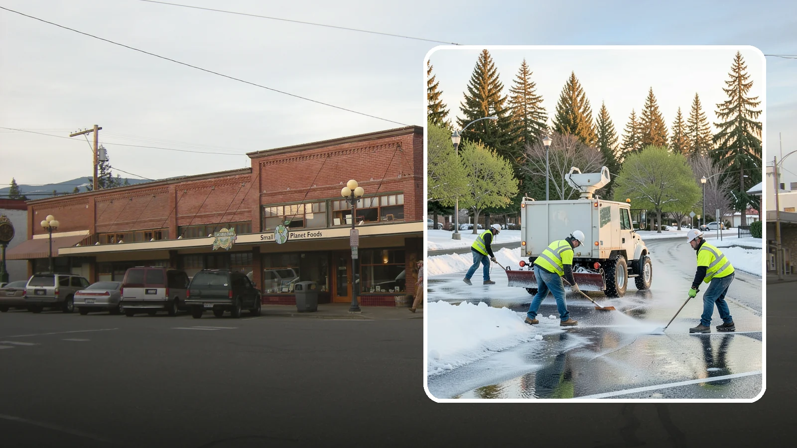 Deicing in Sedro-Woolley, Skagit County, WA - Apply deicing materials to roads, lots, and walkways to melt ice and maintain safe surfaces during winter events.