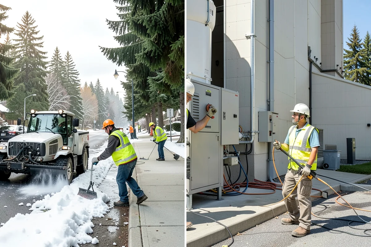 Deicing in Sedro-Woolley, Skagit County, WA - Assess conditions and pavement temperatures at priority sites