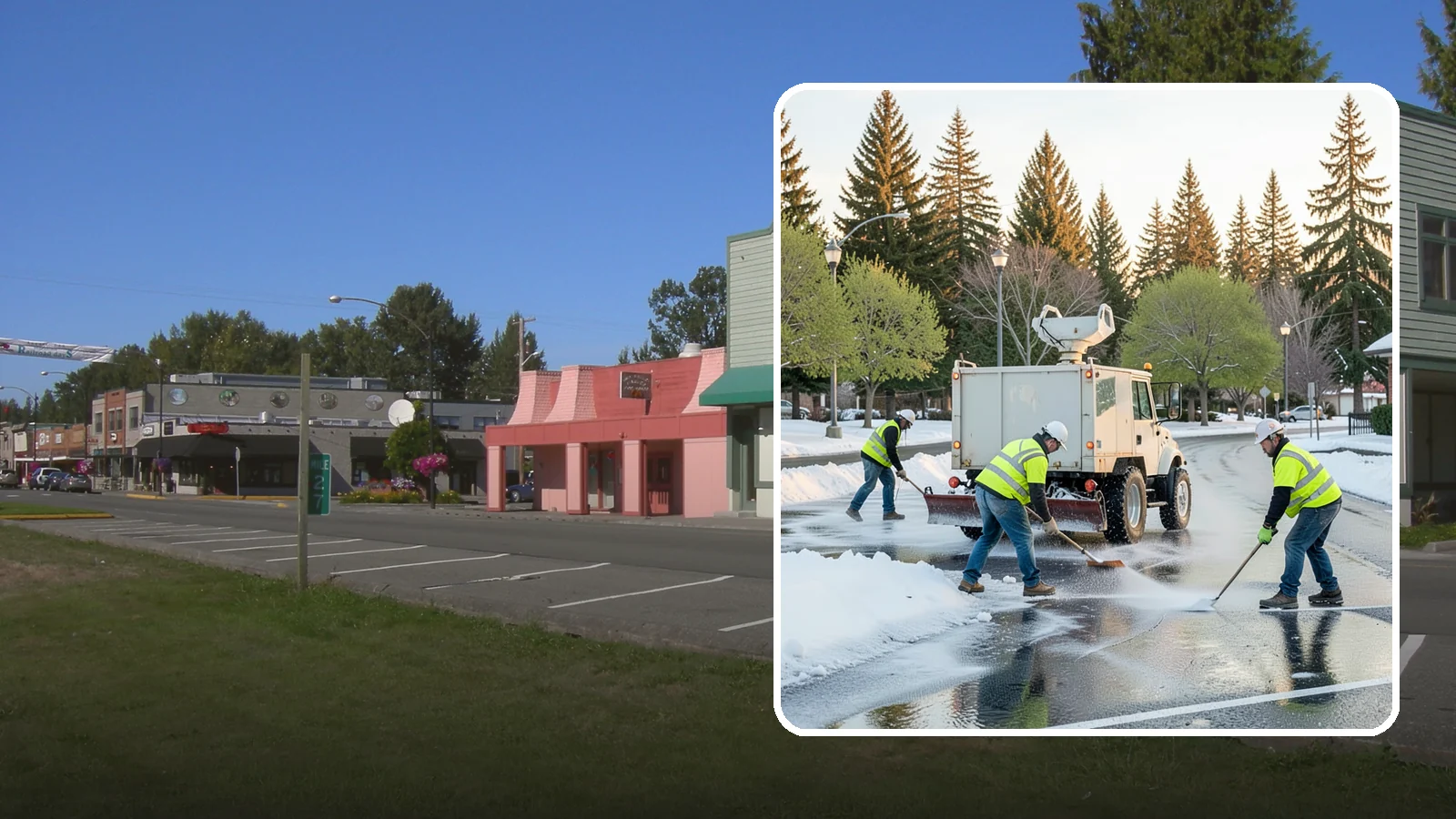 Deicing in Snoqualmie, King County, WA - Apply deicing materials to roads, lots, and walkways to melt ice and maintain safe surfaces during winter events.