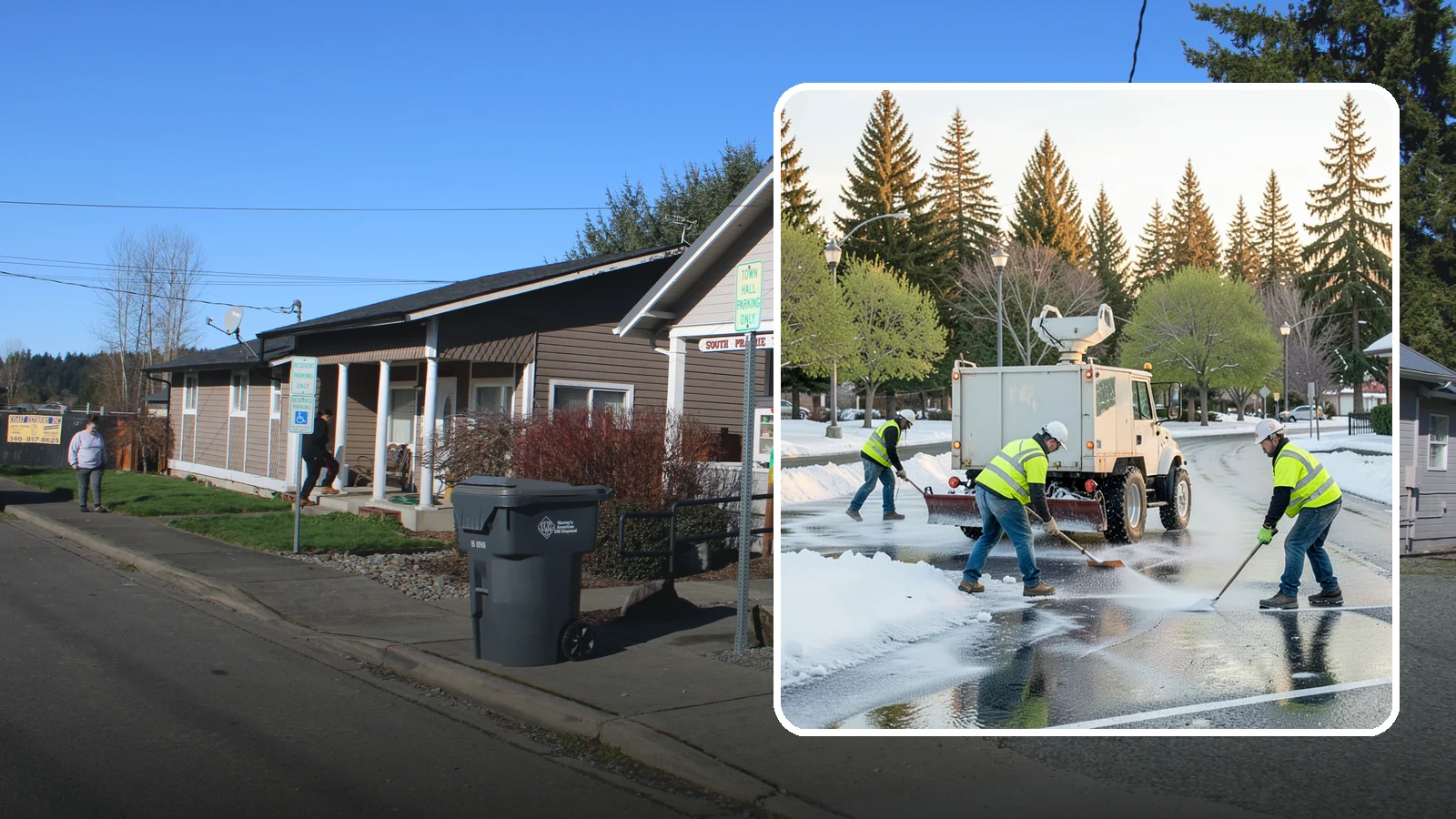 Deicing in South Prairie, Pierce County, WA - Apply deicing materials to roads, lots, and walkways to melt ice and maintain safe surfaces during winter events.