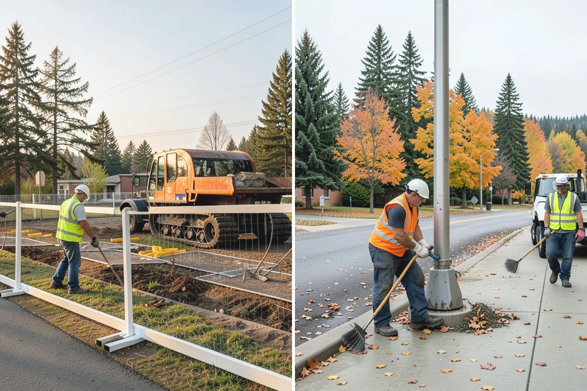 Deicing in South Prairie, Pierce County, WA - Assess conditions and pavement temperatures at priority sites