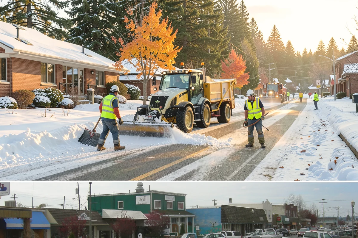 Deicing in Stanwood, Snohomish County, WA - Deicing operations run through the winter months, activated for each freezing and ice event from late fall into early spring.