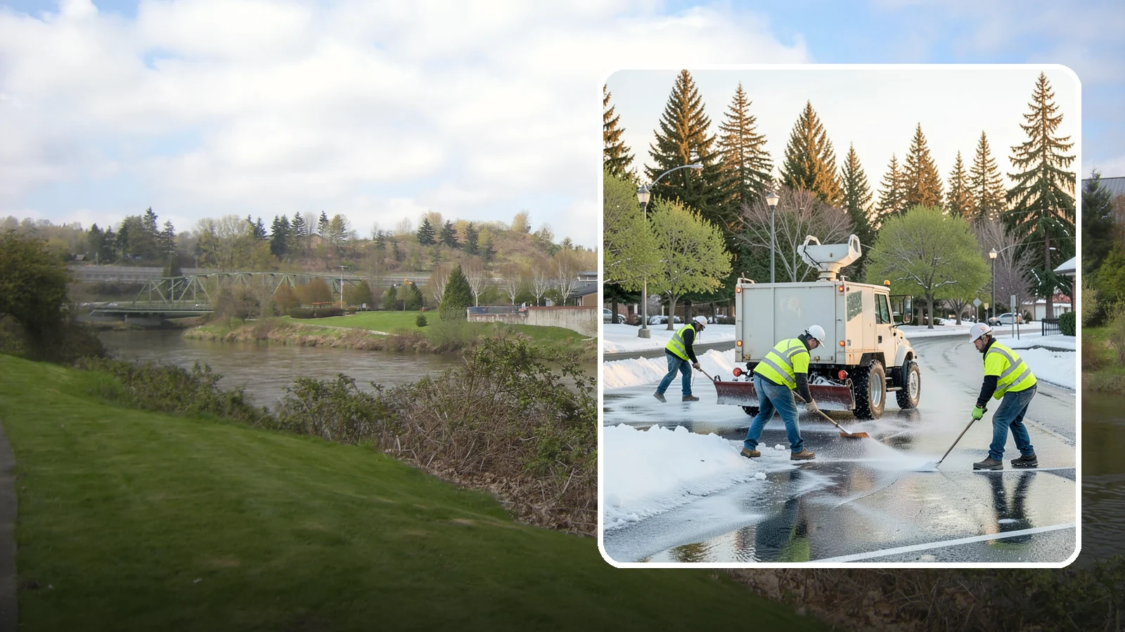 Deicing in Tukwila, King County, WA - Apply deicing materials to roads, lots, and walkways to melt ice and maintain safe surfaces during winter events.