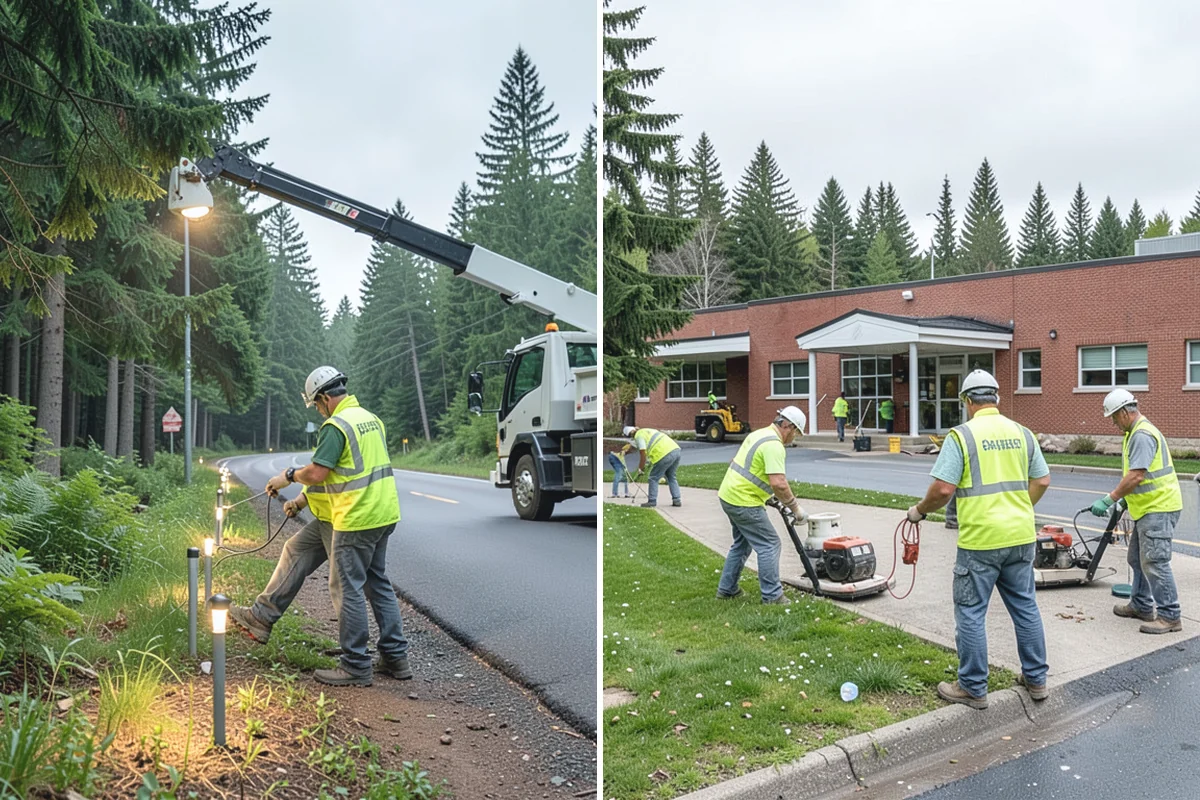Detention Pond Maintenance in Buckley, Pierce County, WA - Inspect embankments, inlets, and outlet control structures
