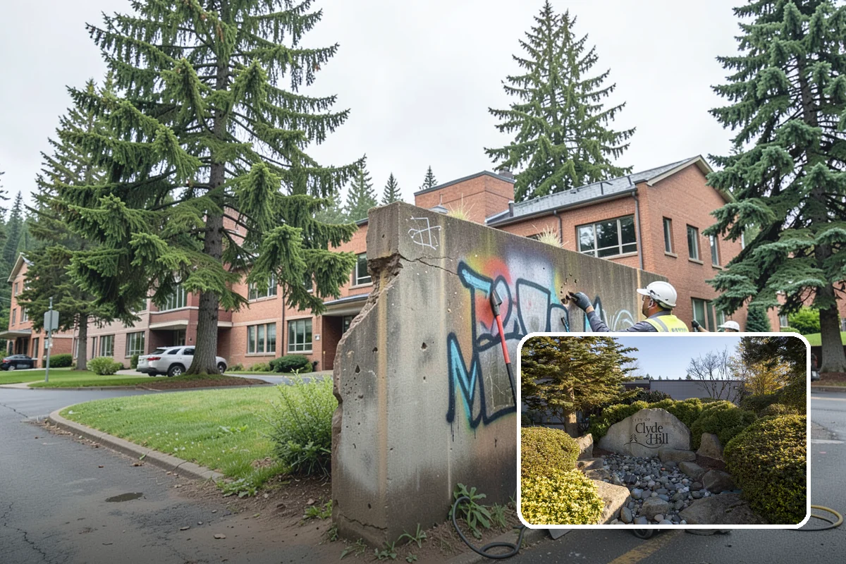 Detention Pond Maintenance in Clyde Hill, King County, WA - Maintained storage volume and controlled release rates