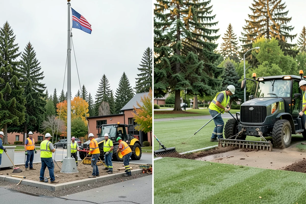 Detention Pond Maintenance in Clyde Hill, King County, WA - Inspect embankments, inlets, and outlet control structures