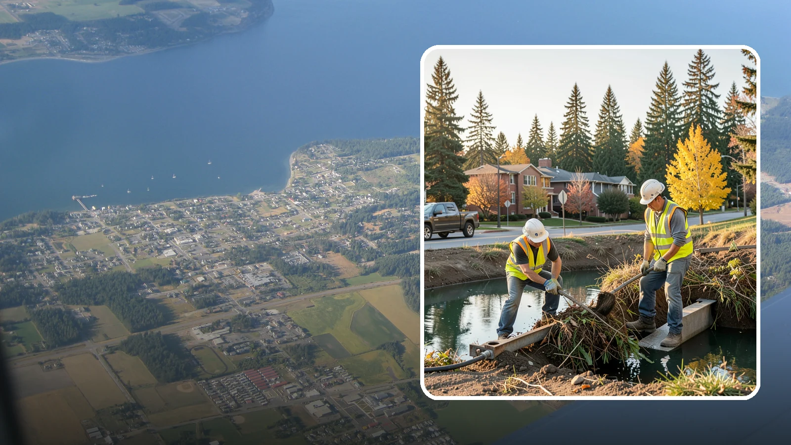 Detention Pond Maintenance in Coupeville, Island County, WA - Vegetation, sediment, and outlet upkeep that keeps detention ponds storing and releasing runoff correctly.
