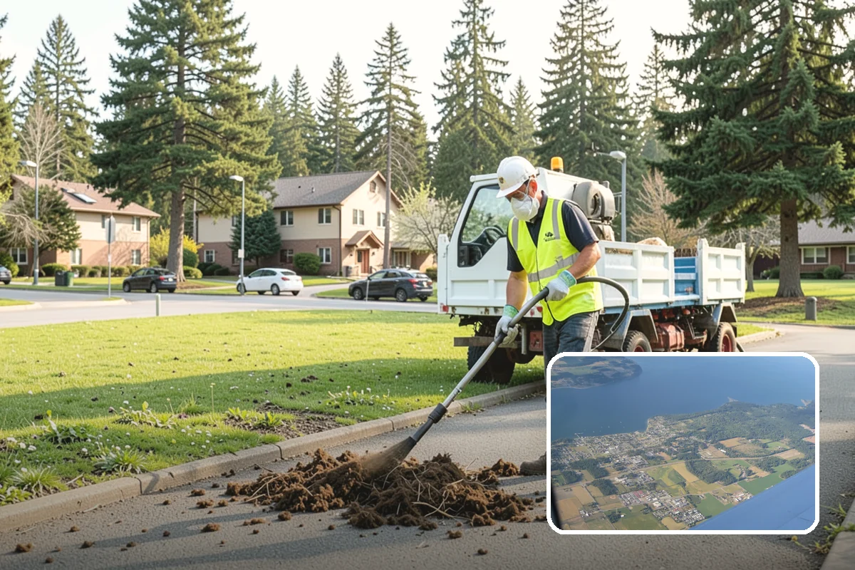 Detention Pond Maintenance in Coupeville, Island County, WA - Maintained storage volume and controlled release rates