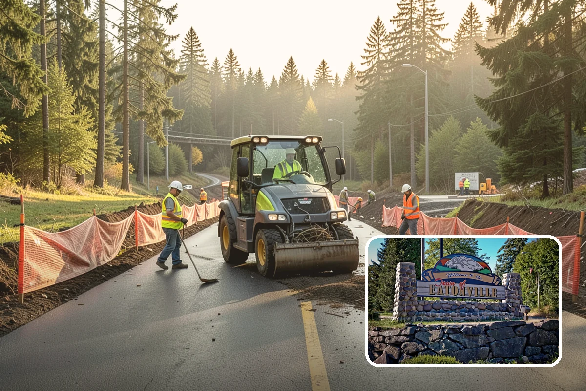 Detention Pond Maintenance in Eatonville, Pierce County, WA - Maintained storage volume and controlled release rates