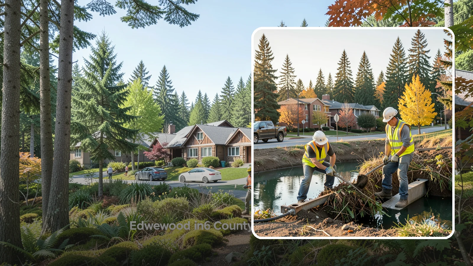 Detention Pond Maintenance in Edgewood, Pierce County, WA - Vegetation, sediment, and outlet upkeep that keeps detention ponds storing and releasing runoff correctly.