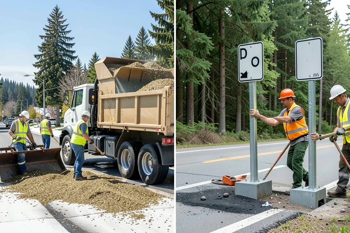 Detention Pond Maintenance in Federal Way, King County, WA - Inspect embankments, inlets, and outlet control structures