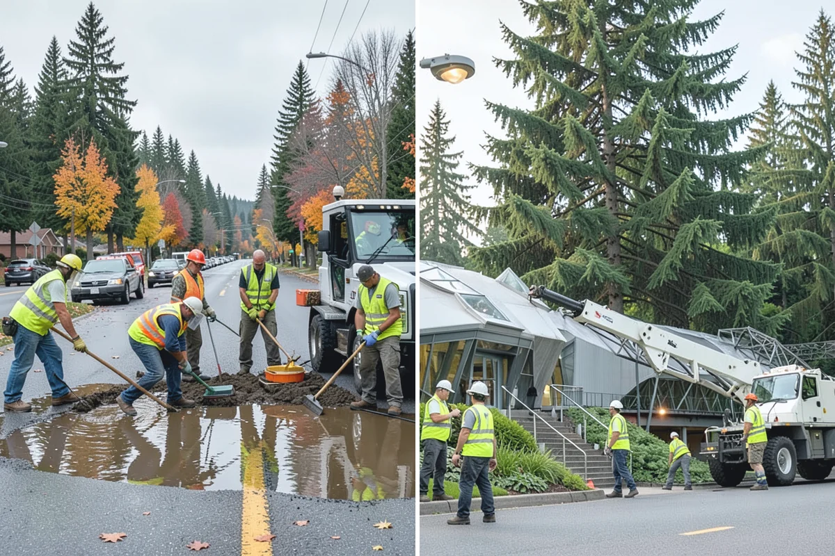 Detention Pond Maintenance in Gold Bar, Snohomish County, WA - Inspect embankments, inlets, and outlet control structures
