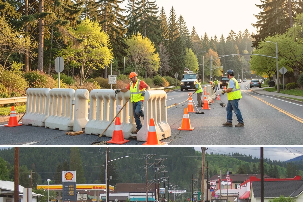 Detention Pond Maintenance in Granite Falls, Snohomish County, WA - Mowing and vegetation work occur in the dry summer months, while inlet and outlet inspections increase through the winter storm...