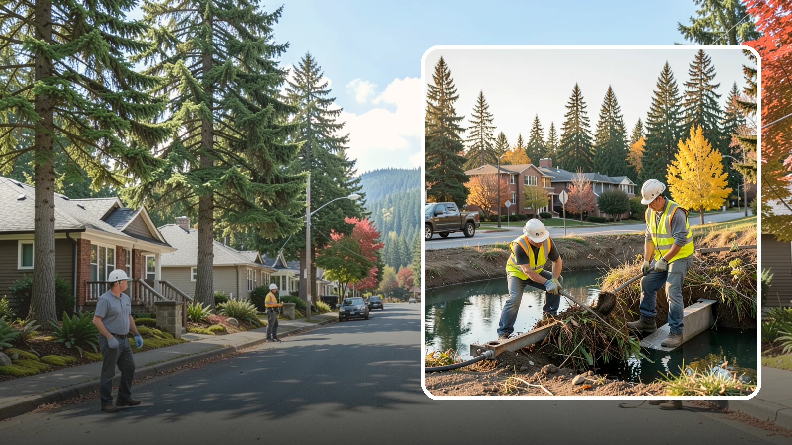 Detention Pond Maintenance in Hunts Point, King County, WA - Vegetation, sediment, and outlet upkeep that keeps detention ponds storing and releasing runoff correctly.