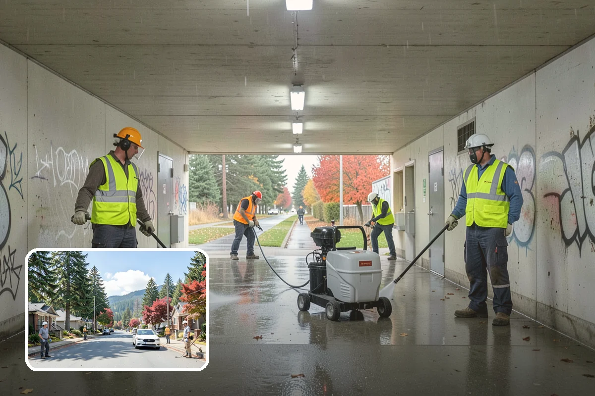 Detention Pond Maintenance in Hunts Point, King County, WA - Maintained storage volume and controlled release rates