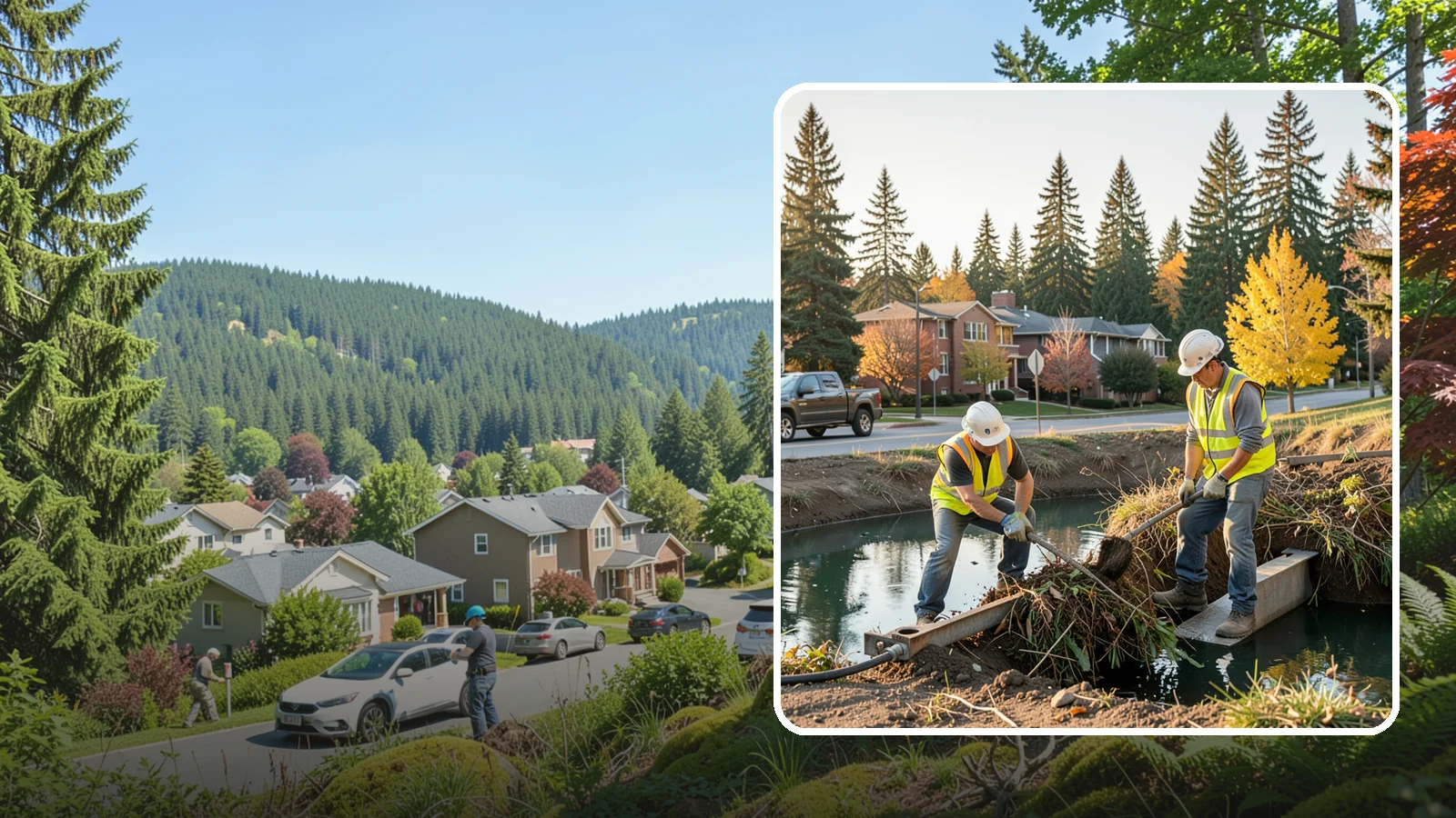Detention Pond Maintenance in Index, Snohomish County, WA - Vegetation, sediment, and outlet upkeep that keeps detention ponds storing and releasing runoff correctly.