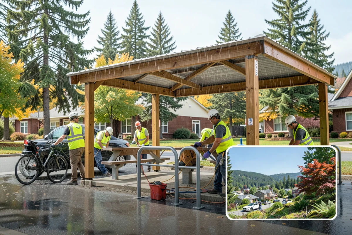 Detention Pond Maintenance in Index, Snohomish County, WA - Maintained storage volume and controlled release rates