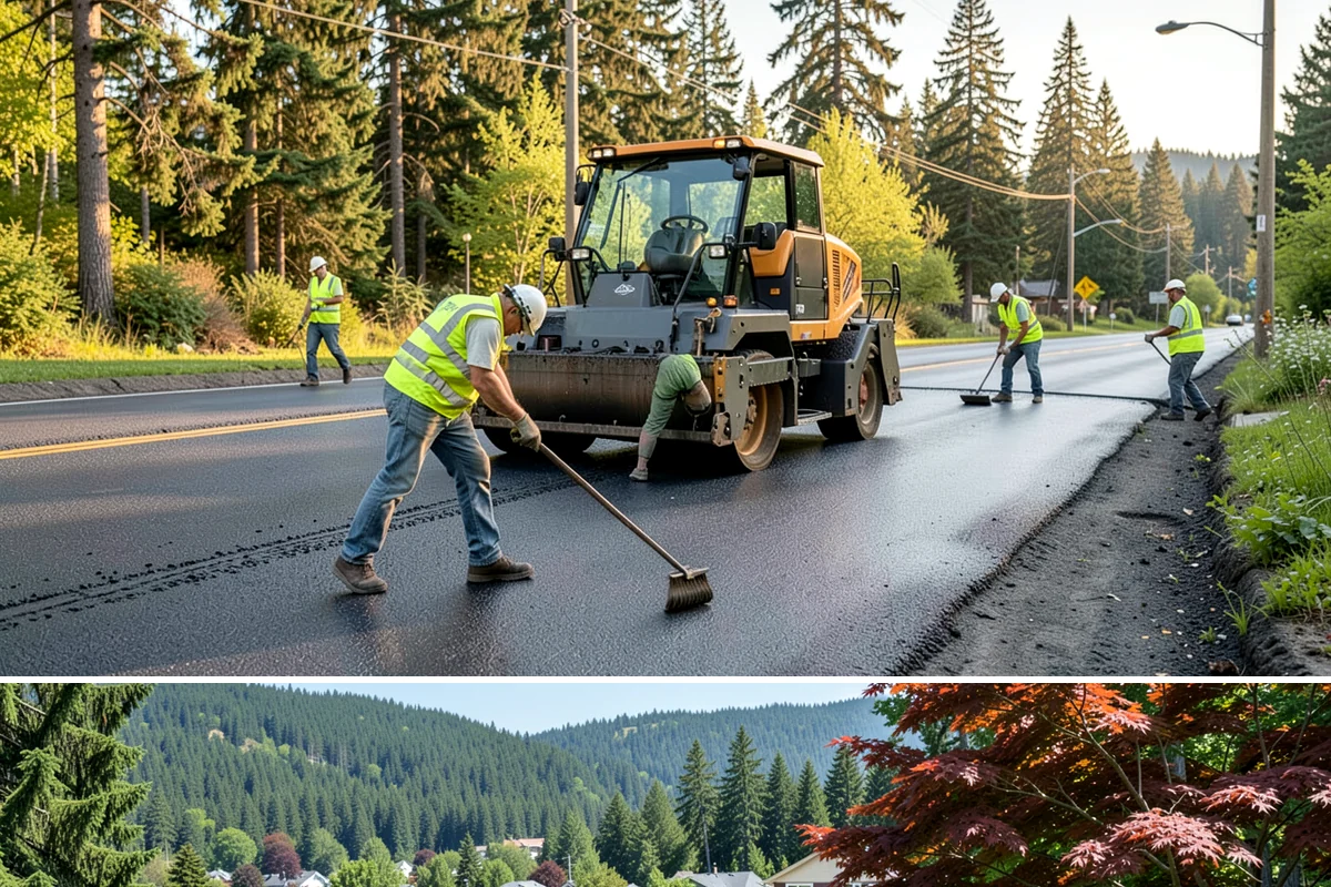 Detention Pond Maintenance in Index, Snohomish County, WA - Mowing and vegetation work occur in the dry summer months, while inlet and outlet inspections increase through the winter storm...