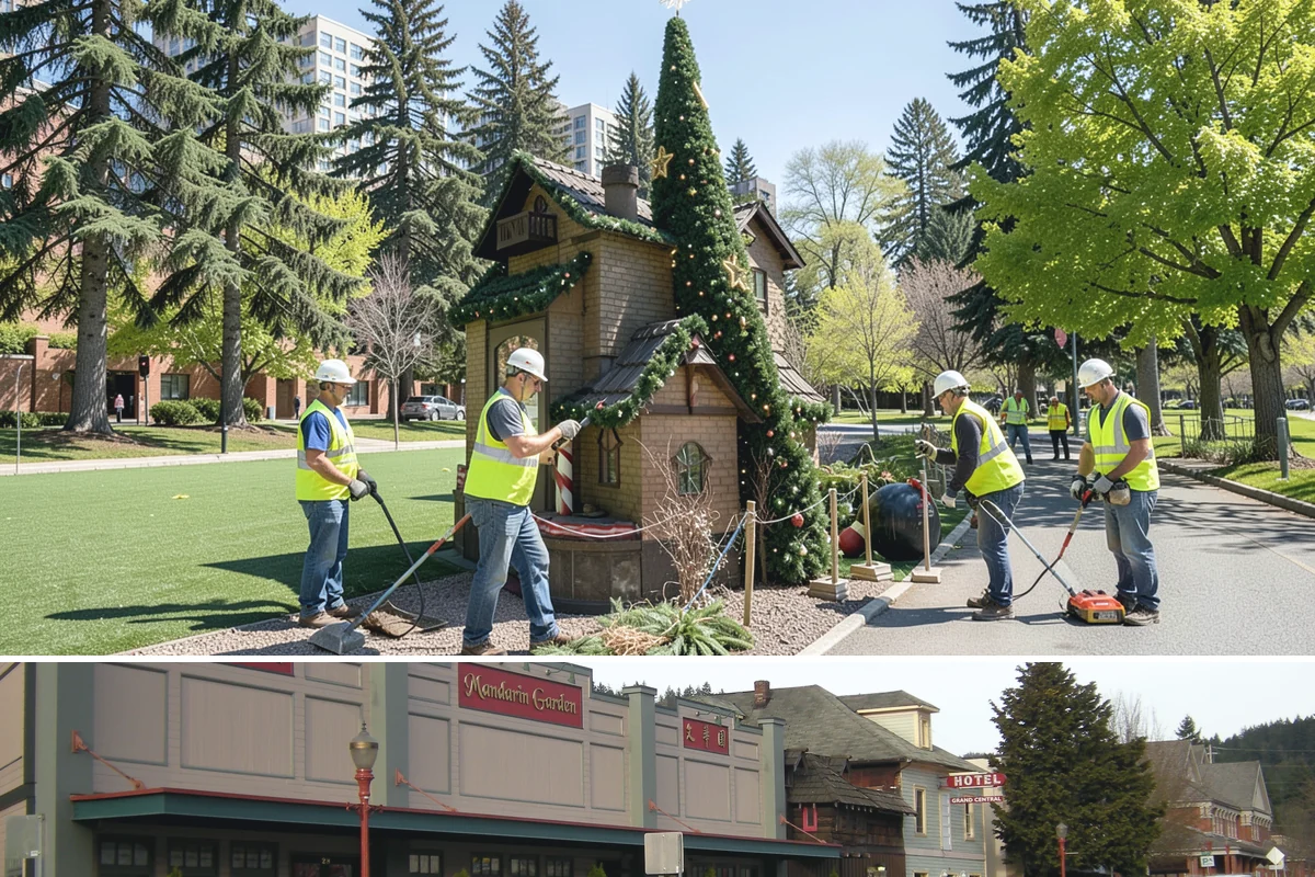 Detention Pond Maintenance in Issaquah, King County, WA - Mowing and vegetation work occur in the dry summer months, while inlet and outlet inspections increase through the winter storm...