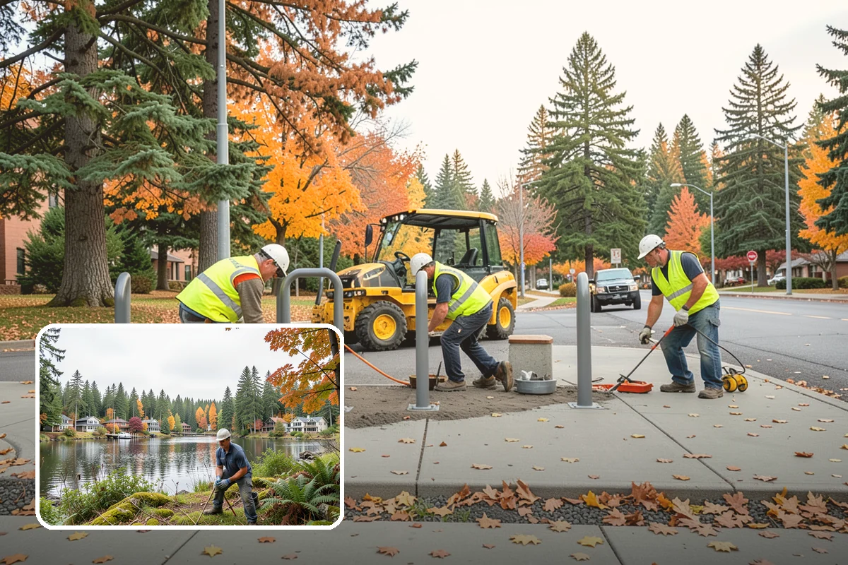 Detention Pond Maintenance in La Conner, Skagit County, WA - Maintained storage volume and controlled release rates