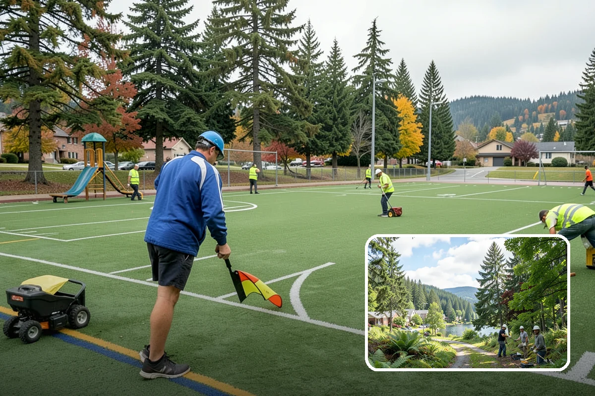 Detention Pond Maintenance in Lake Forest Park, King County, WA - Maintained storage volume and controlled release rates