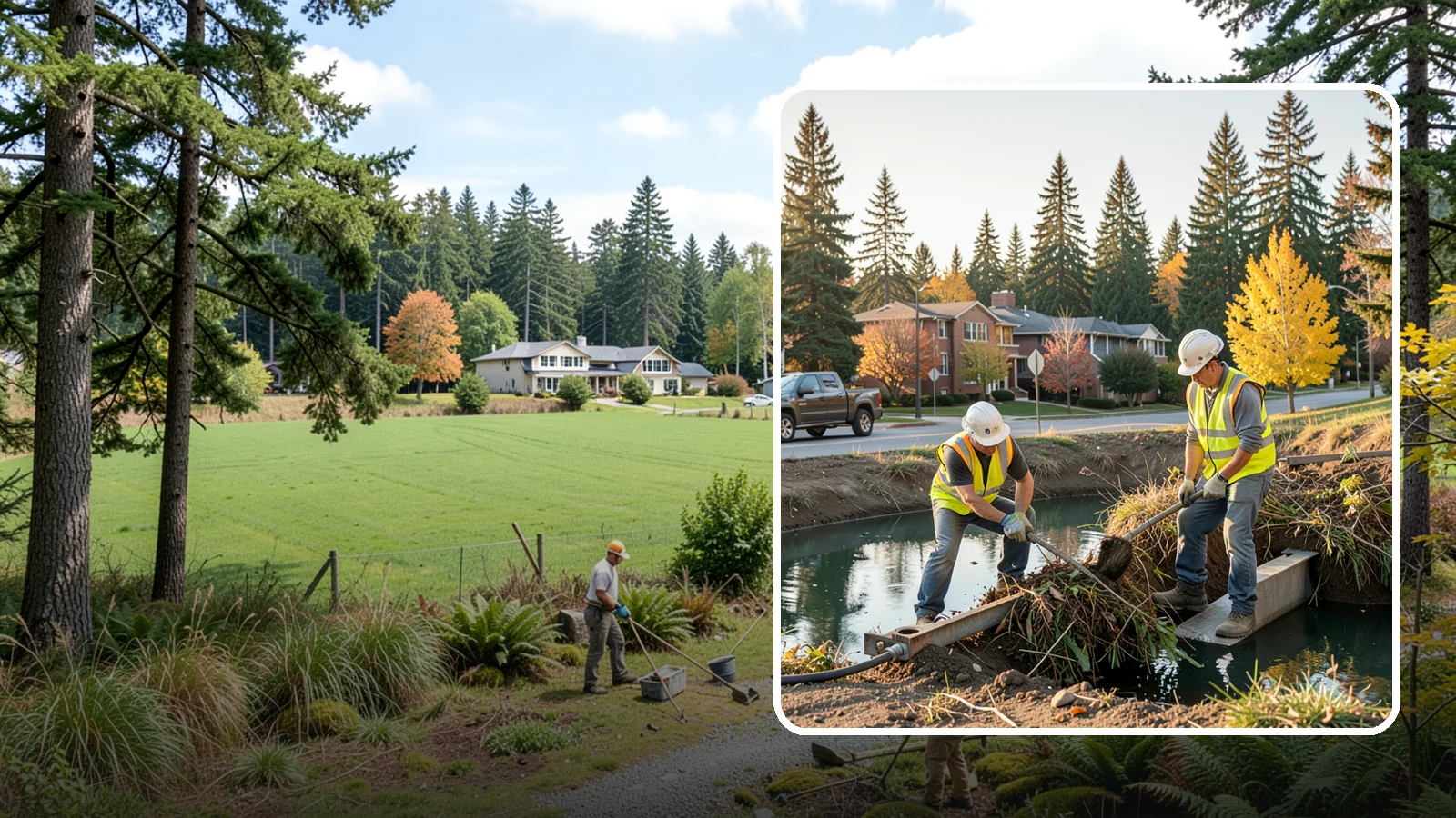 Detention Pond Maintenance in Lyman, Skagit County, WA - Vegetation, sediment, and outlet upkeep that keeps detention ponds storing and releasing runoff correctly.