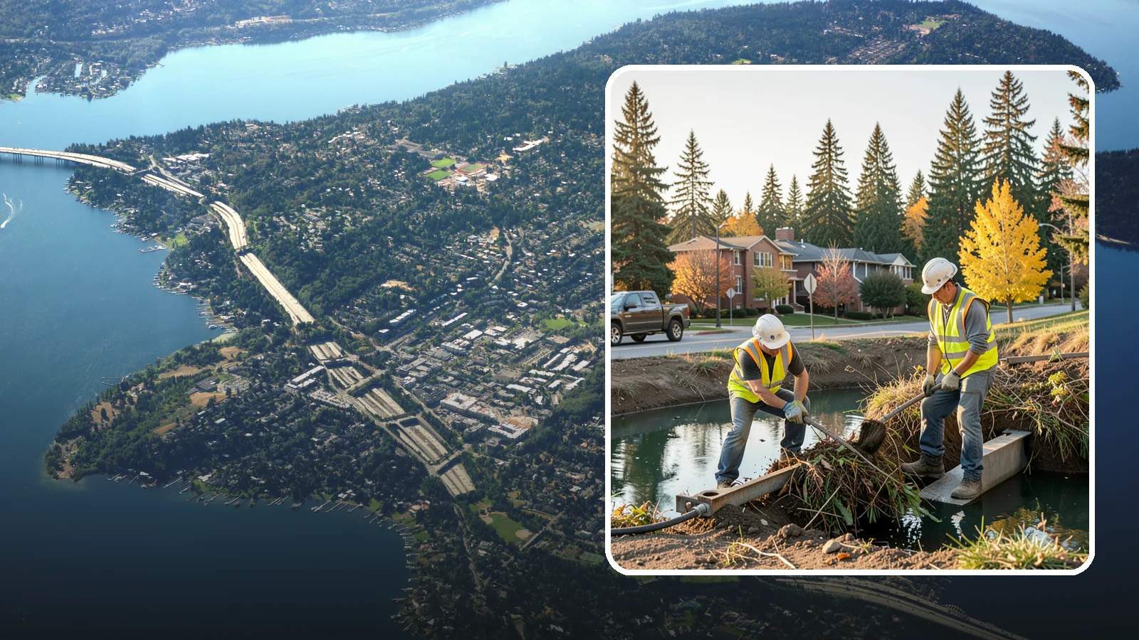 Detention Pond Maintenance in Mercer Island, King County, WA - Vegetation, sediment, and outlet upkeep that keeps detention ponds storing and releasing runoff correctly.