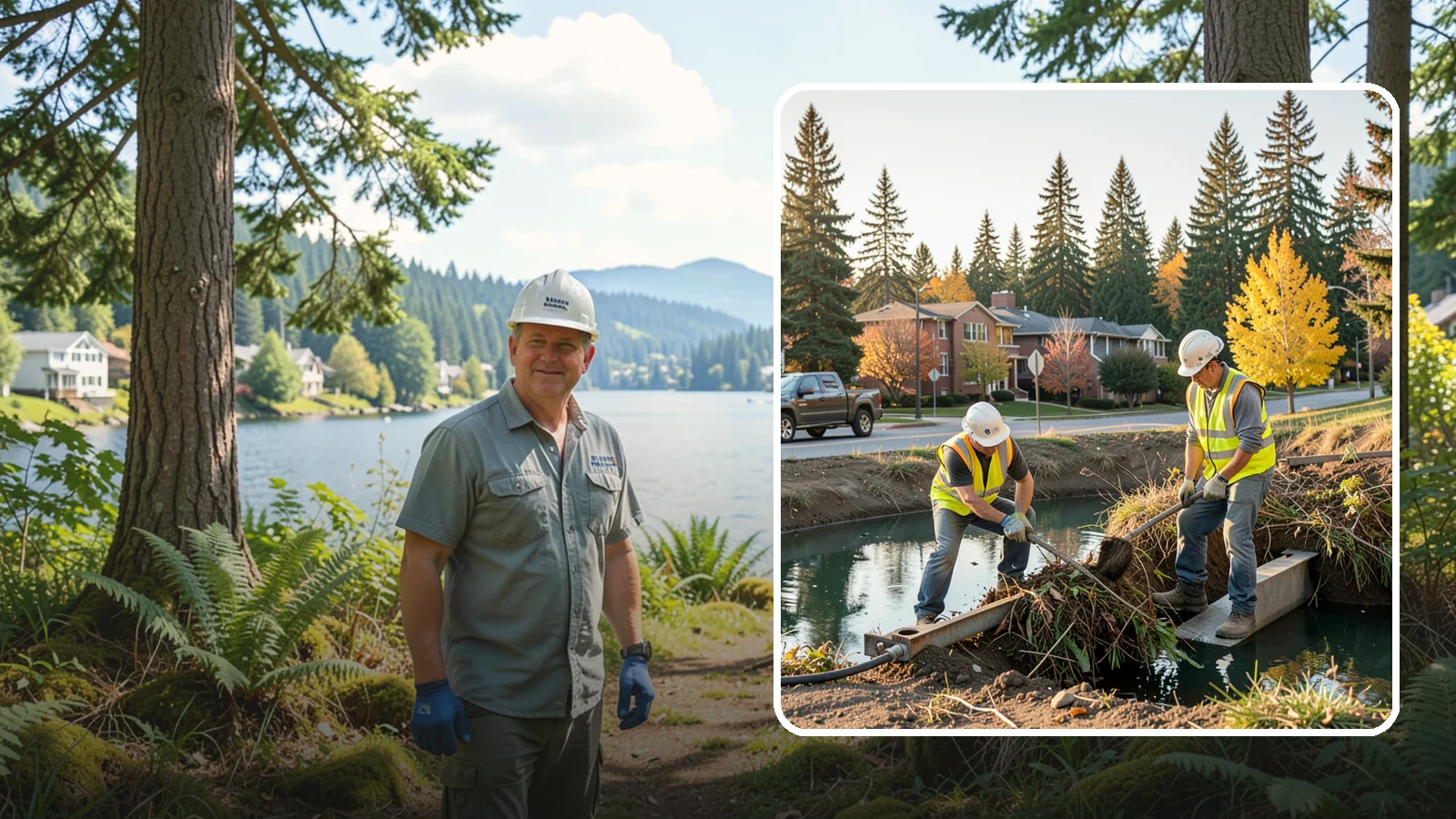 Detention Pond Maintenance in Milton, King County, WA - Vegetation, sediment, and outlet upkeep that keeps detention ponds storing and releasing runoff correctly.