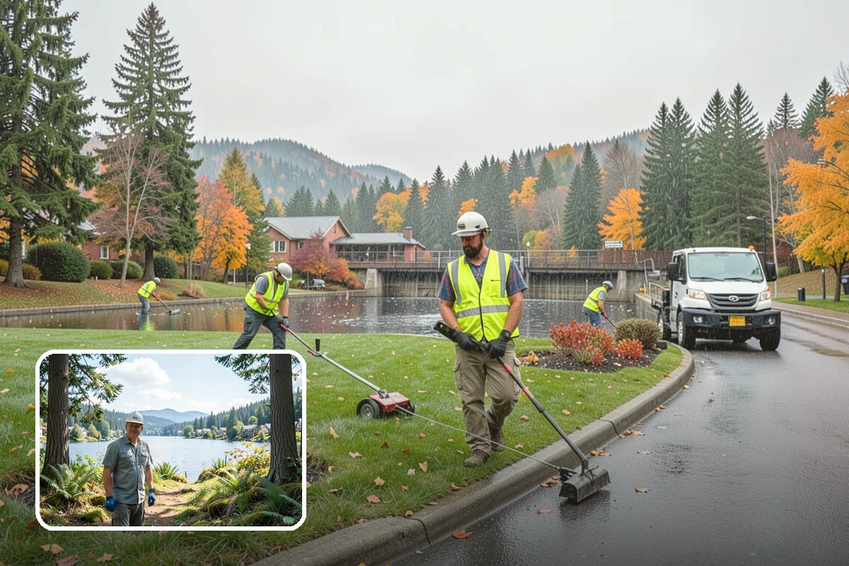 Detention Pond Maintenance in Milton, King County, WA - Maintained storage volume and controlled release rates