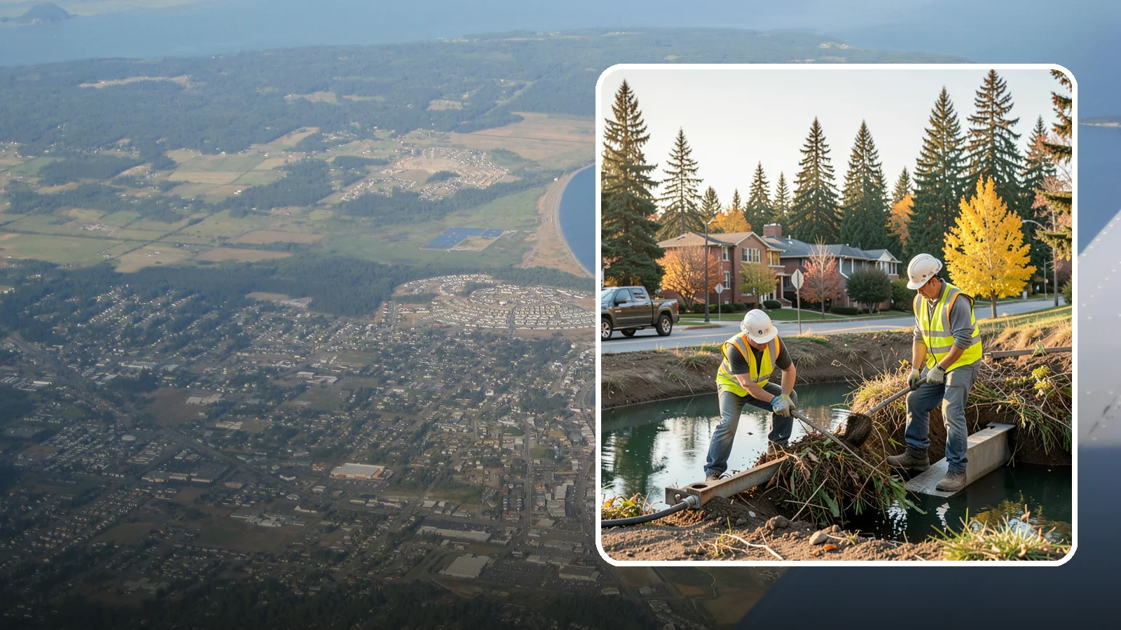 Detention Pond Maintenance in Oak Harbor, Island County, WA - Vegetation, sediment, and outlet upkeep that keeps detention ponds storing and releasing runoff correctly.